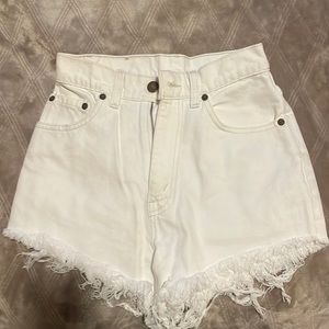 Vintage Levi’s White Jean Shorts.